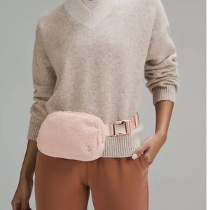 Pink fleece everywhere belt. Lululemon NWT